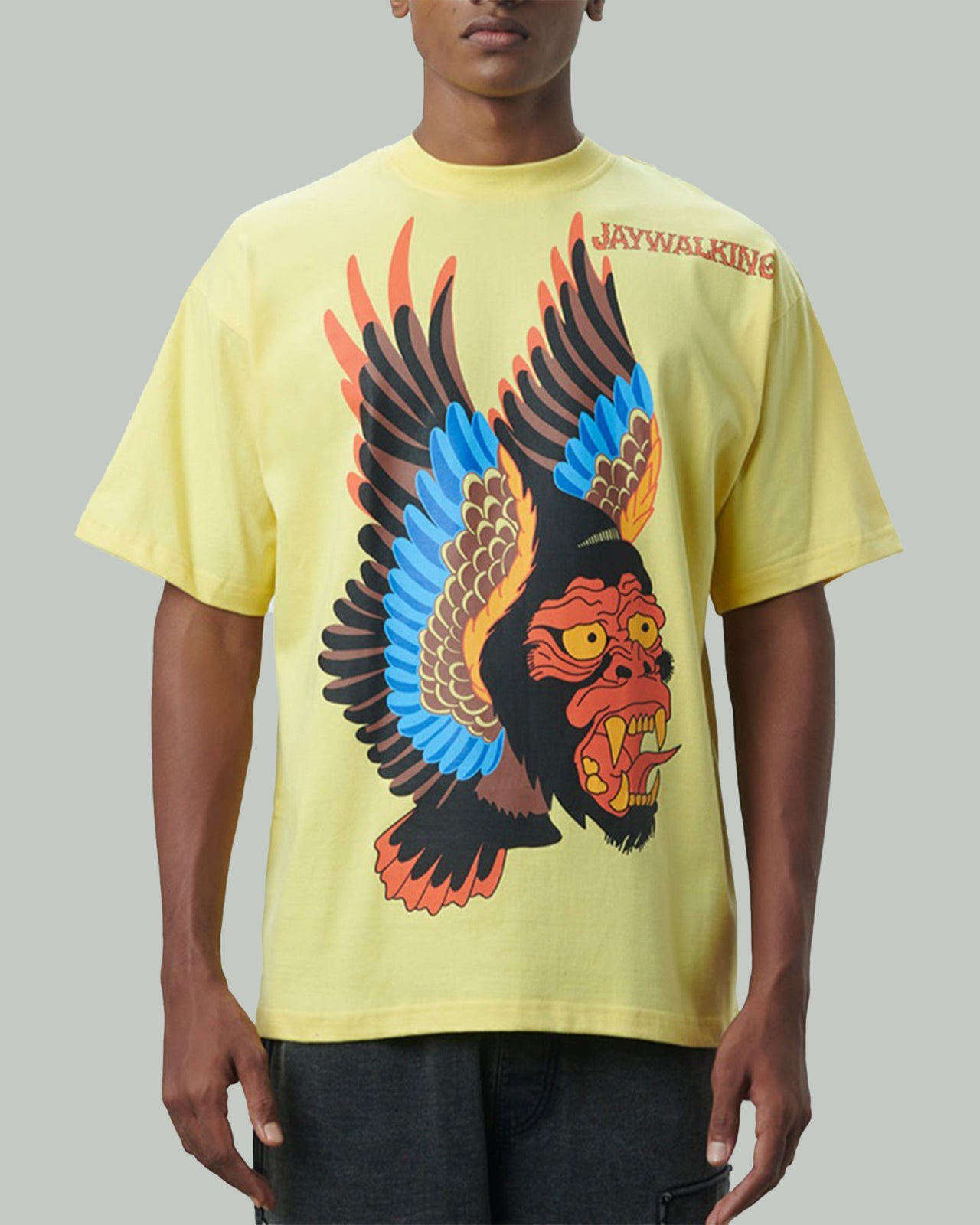 FLYING APE TSHIRT IN YELLOW [UNISEX] JAYWALKING