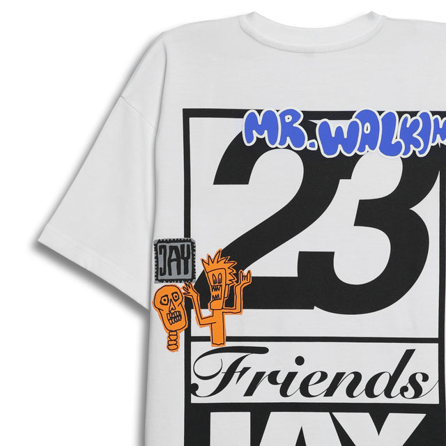 MR. WALKING T-SHIRT IN WHITE [UNISEX]