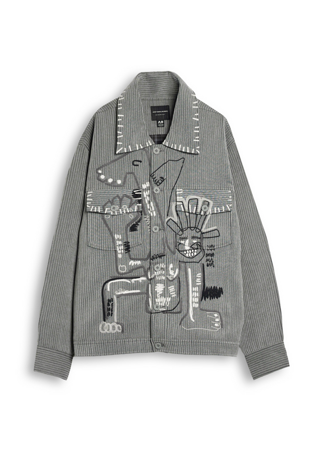 DANCING MAN SHACKET IN GREY [UNISEX]