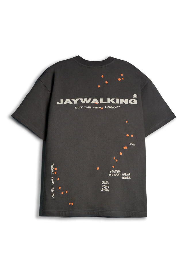 GRADIENT FLOWER T-SHIRT IN GREY [UNISEX]