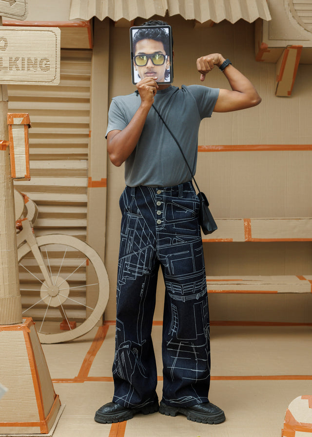 STUDIO SKETCH DENIM PANT [UNISEX]