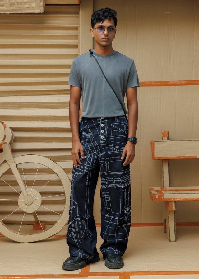 STUDIO SKETCH DENIM PANT [UNISEX]