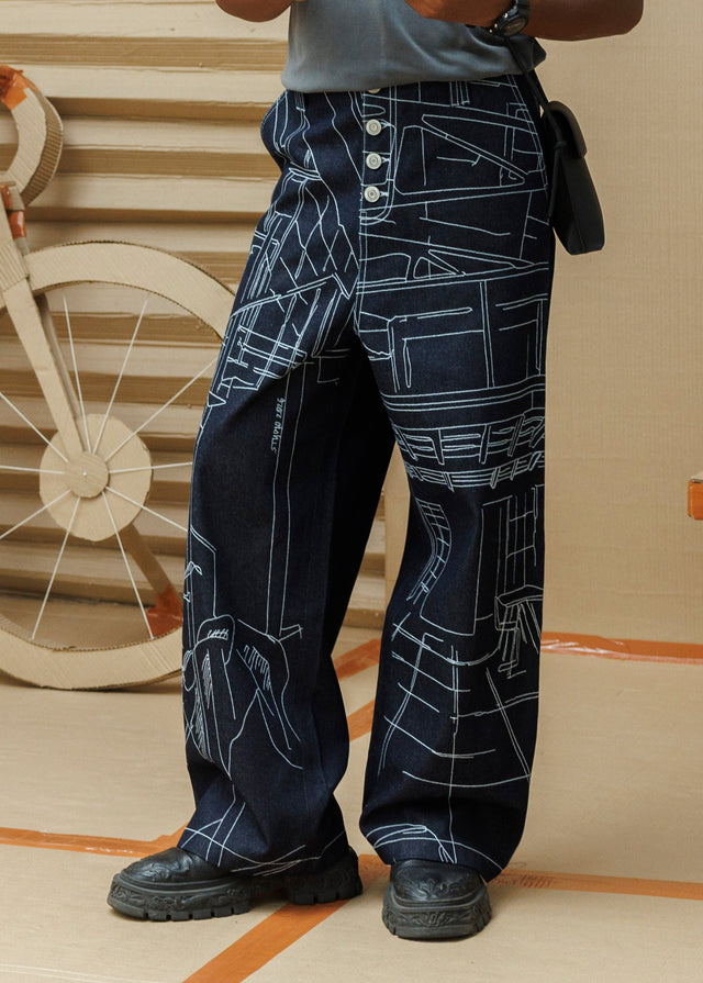STUDIO SKETCH DENIM PANT [UNISEX]