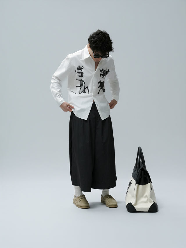 TRIBAL SHIRT IN WHITE [UNISEX]