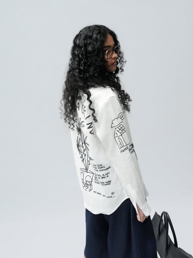 HOME SHIRT IN WHITE [UNISEX]