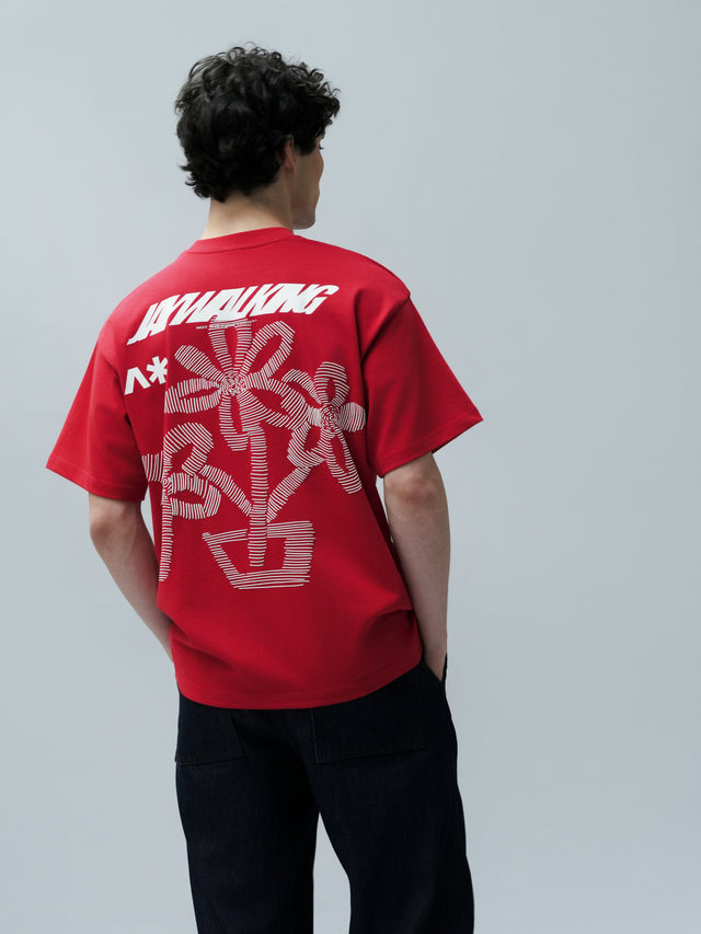 FLOWER POT 3.0 T-SHIRT IN RED [UNISEX]