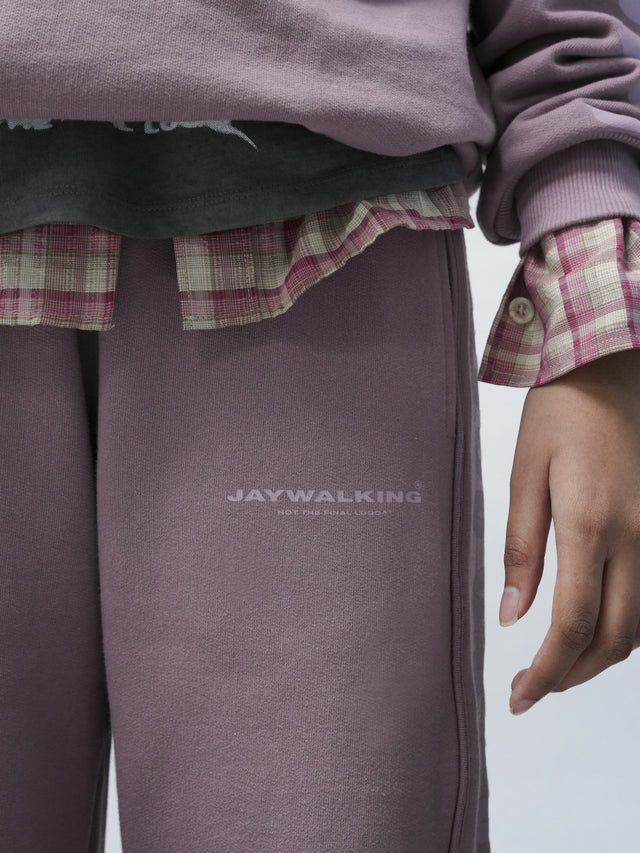 SQUIGGLY TRACK PANTS IN MAUVE [UNISEX]