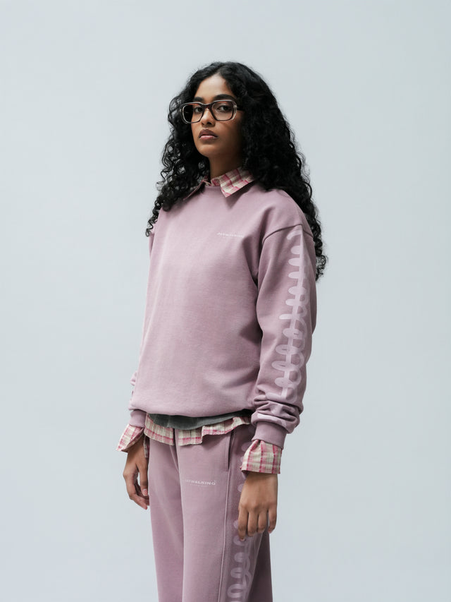 SQUIGGLY SWEATSHIRT IN MAUVE [UNISEX]