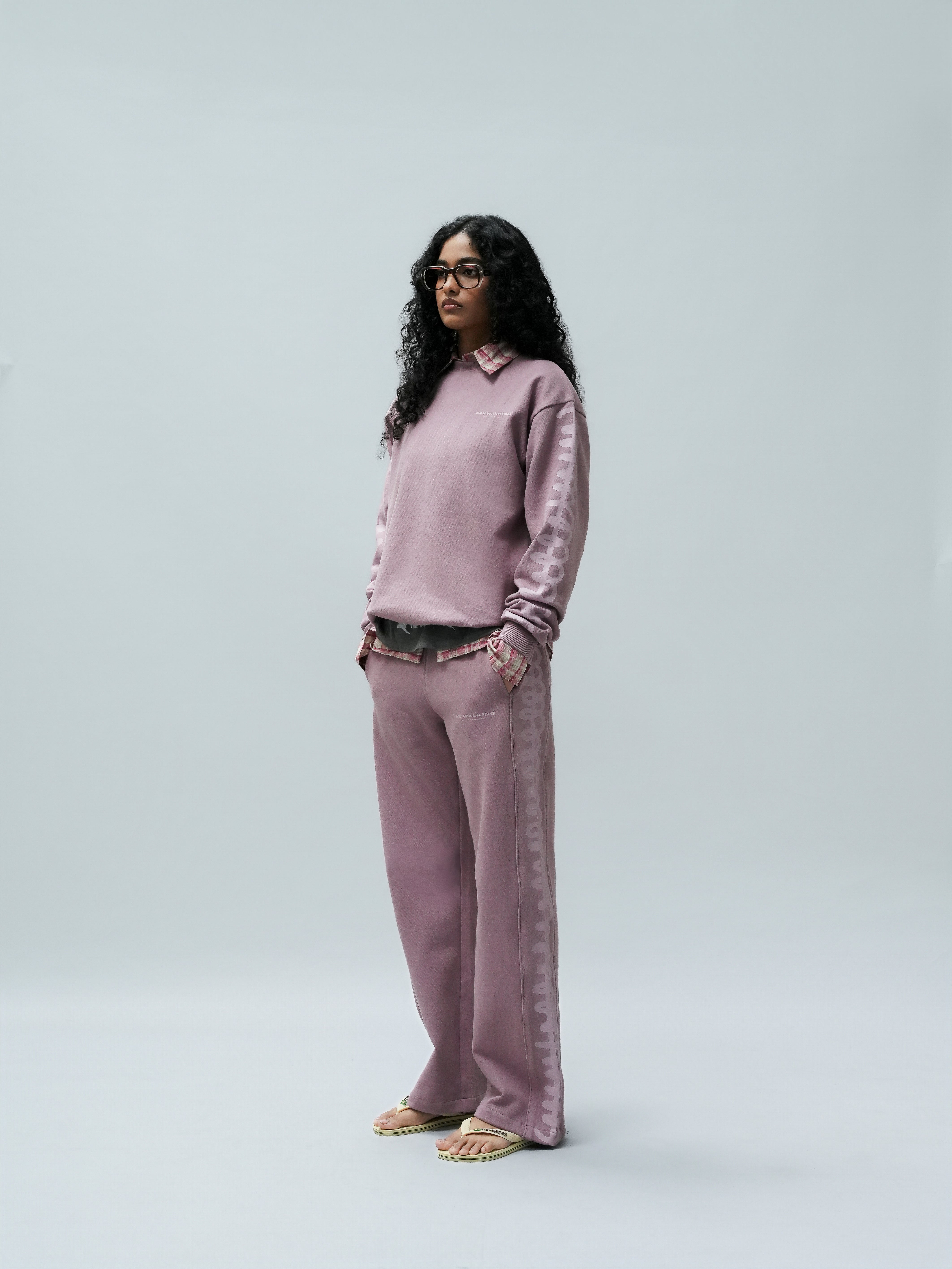 ★OY★CURVE LINE LAYERED TRACK JOGGER PANTS-PURPLE BL★人気 OY/オーワイ』CURVE LINE LAYERED TRACK JOGGER PANTS/カーブ