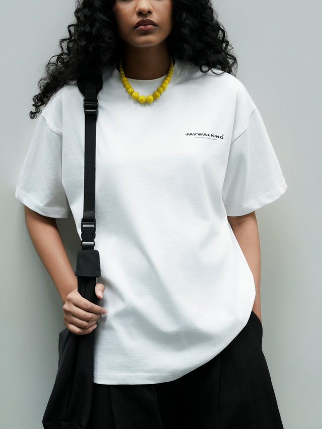 TYPO ART FACE T-SHIRT IN WHITE [UNISEX]