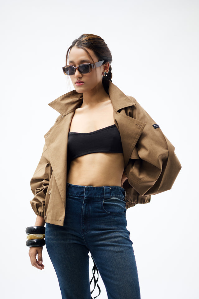 SAVILE JACKET IN BROWN