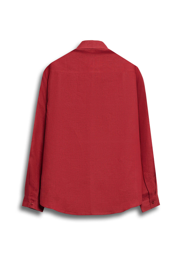 MONALI SHAH LINEN SHIRT IN RED [UNISEX]