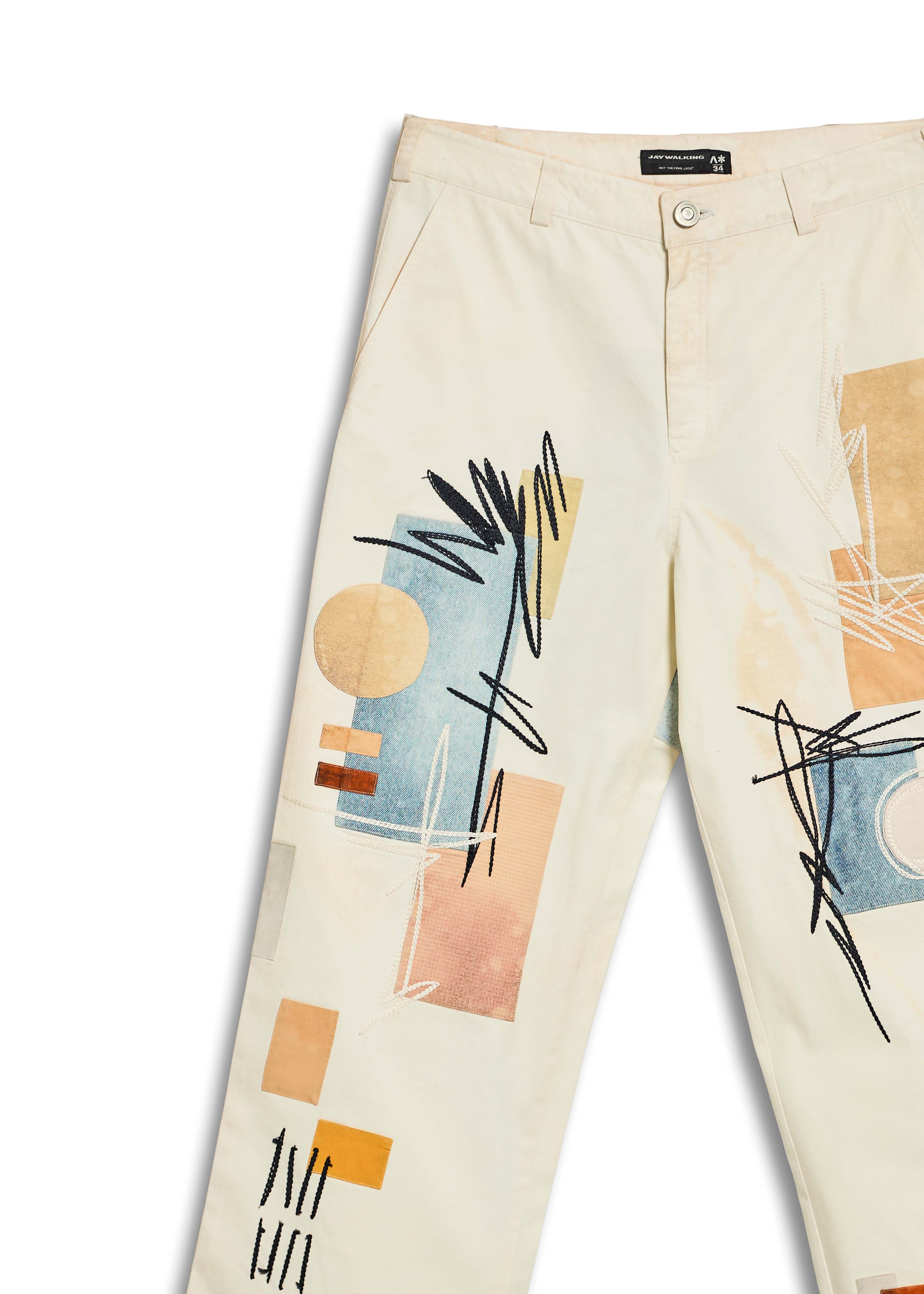 パンツ eaphi PATCH WORK EMBROIDERY PANTS PATCH WORK PANT – JAYWALKING