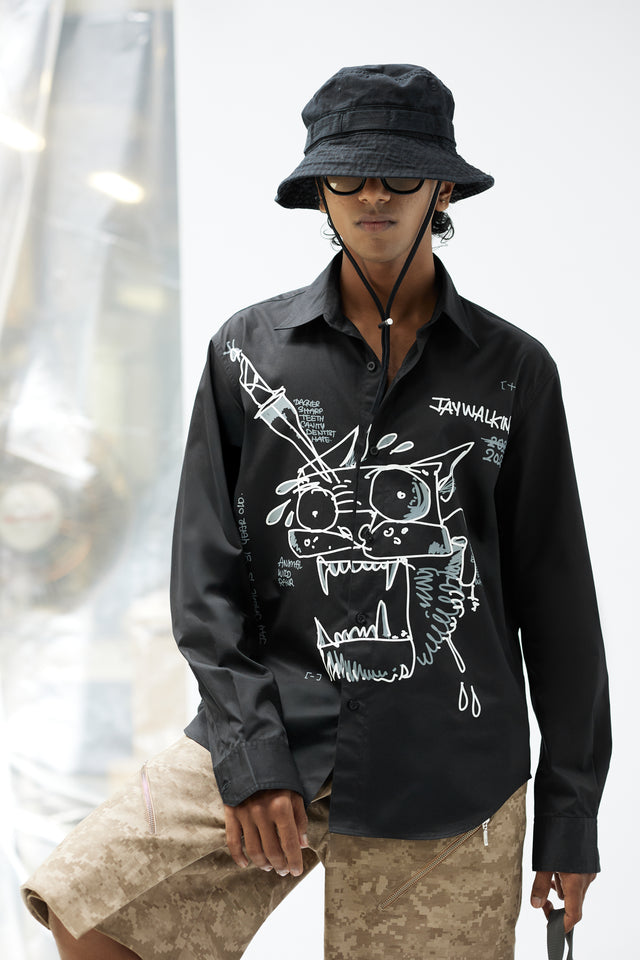 TIGER SHIRT IN BLACK [UNISEX]