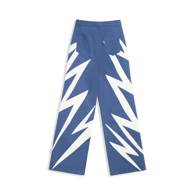 ROBOT APPLIQUÉ PANTS IN BLUE ONE OF ONE