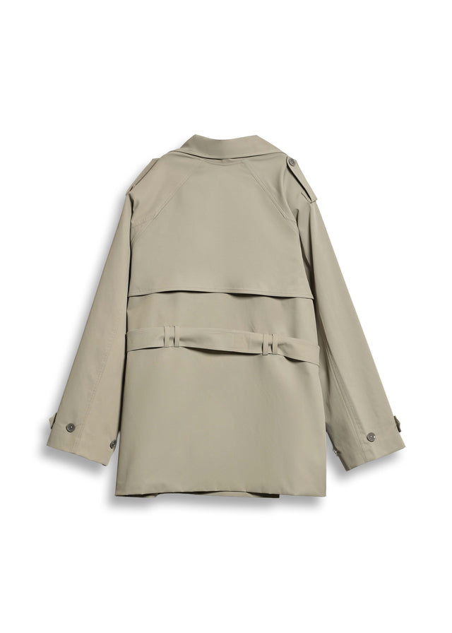 SHORT TRENCH COAT IN GREY