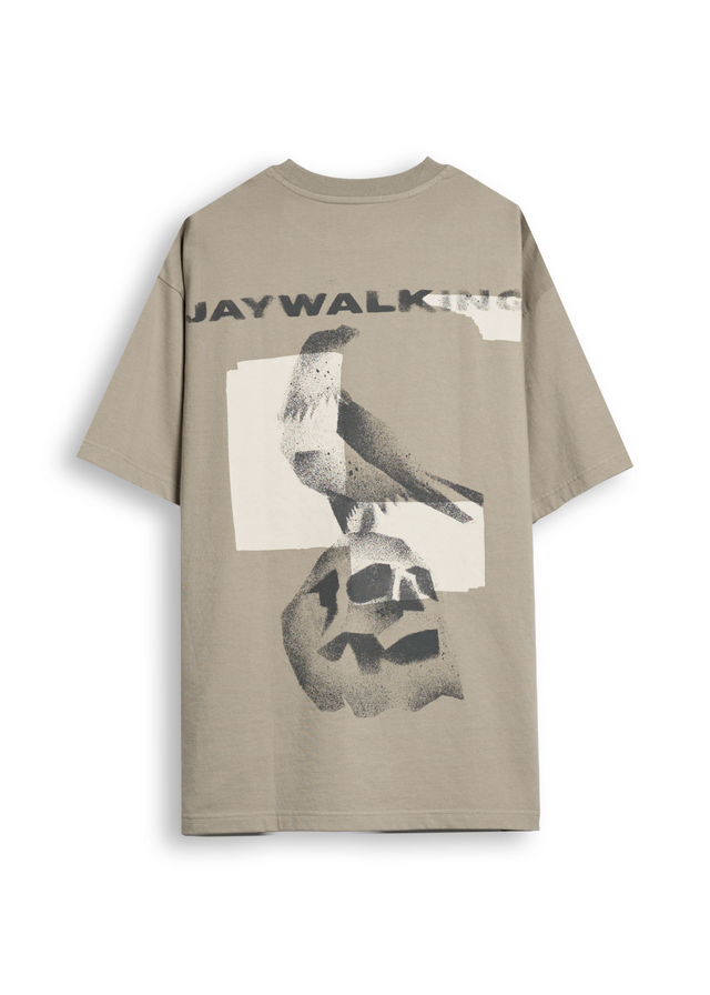 SKULL CROW T-SHIRT IN TIMBERWOOD [UNISEX]