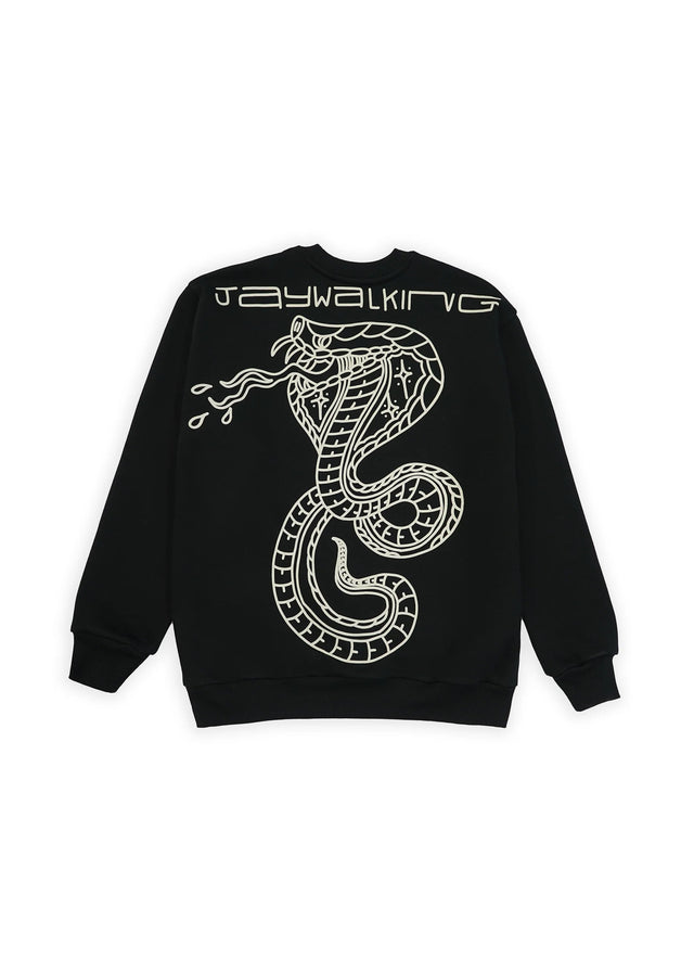 SNAKE SWEATSHIRT IN BLACK [UNISEX]