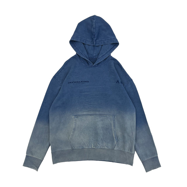 STITCHED HOODIE IN WASHED BLUE [UNISEX]