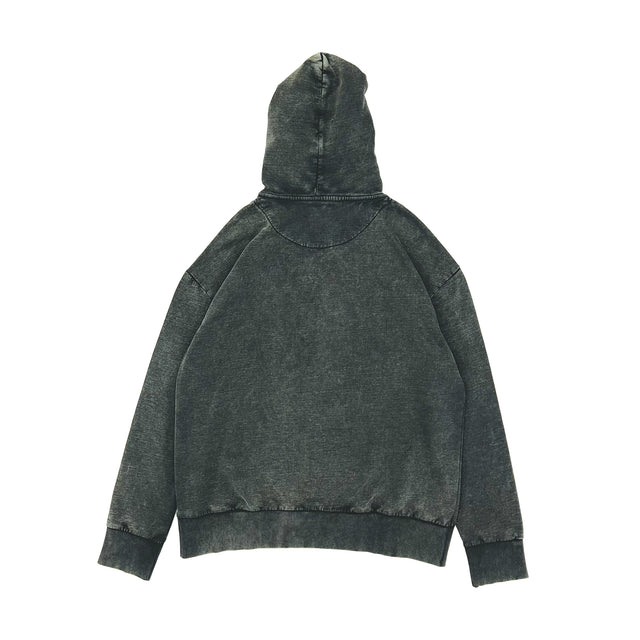 STITCHED HOODIE IN WASHED GREY [UNISEX]