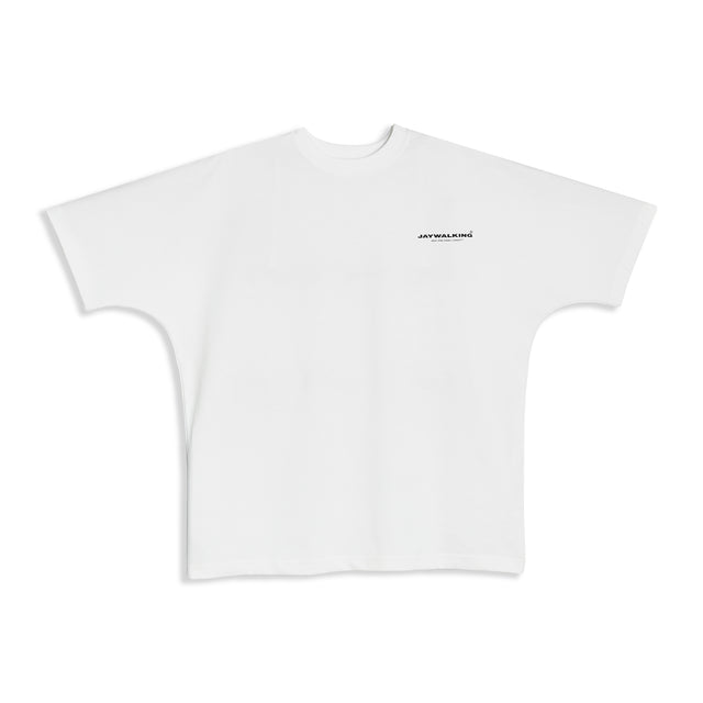 TYPO ART FACE BATWING T-SHIRT IN WHITE [UNISEX]