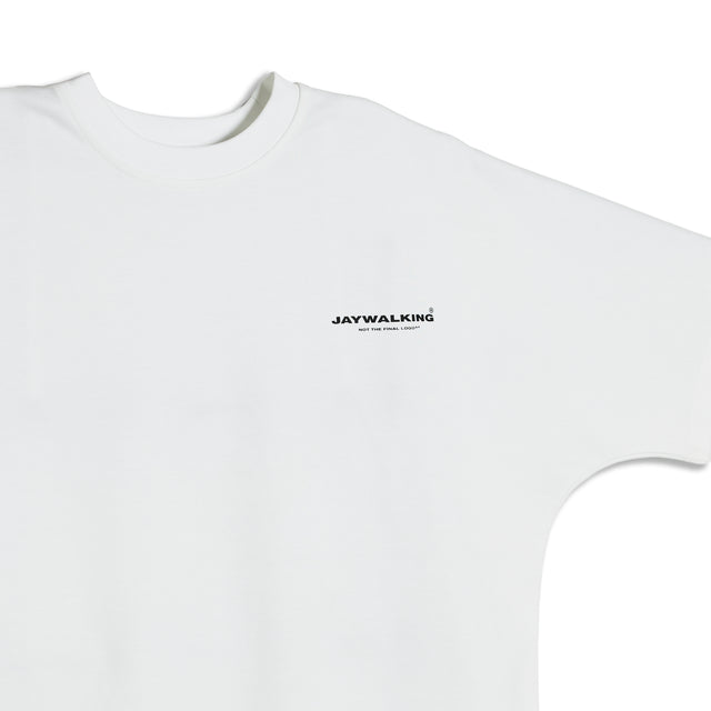 TYPO ART FACE BATWING T-SHIRT IN WHITE [UNISEX]
