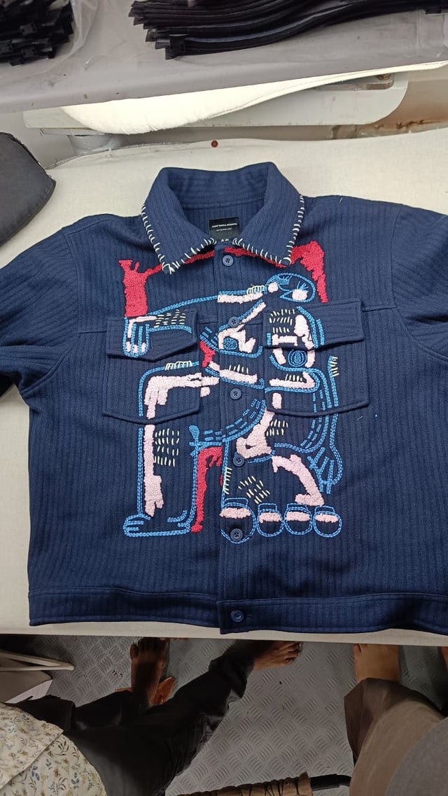 BEAUTIFUL LADY SHACKET IN BLUE -2 [UNISEX]