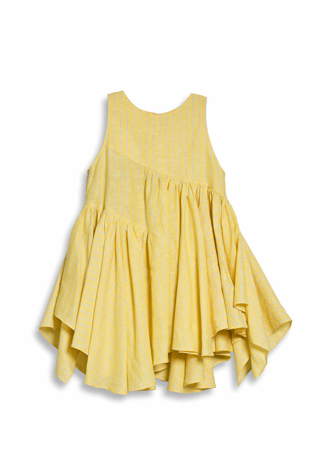 TWIRL DRESS IN YELLOW