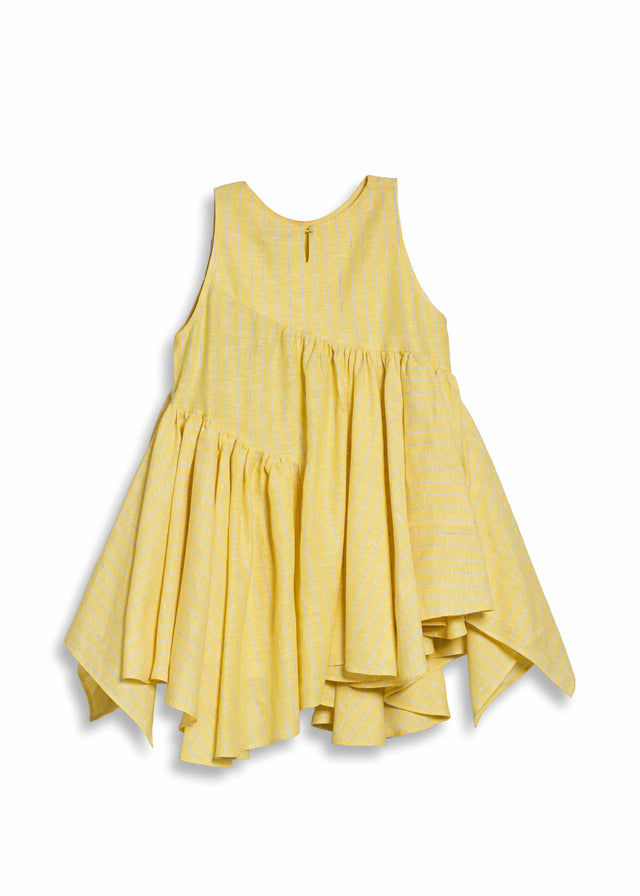 TWIRL DRESS IN YELLOW