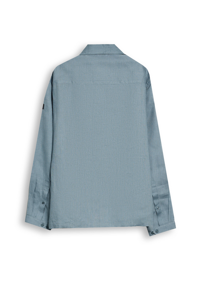 LINEN POLO IN LIGHT BLUE [UNISEX]