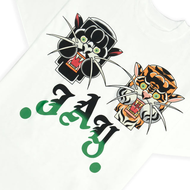 OLD SCHOOL TATTOO T-SHIRT IN WHITE [UNISEX]