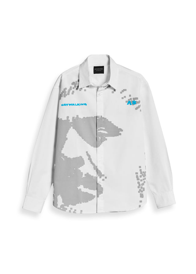 PIXEL SHIRT IN WHITE [UNISEX]